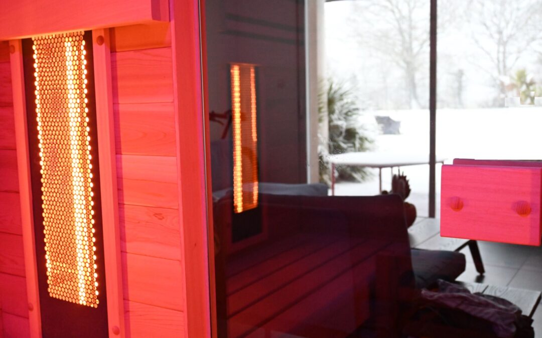 Plaisir du sauna quand il neige